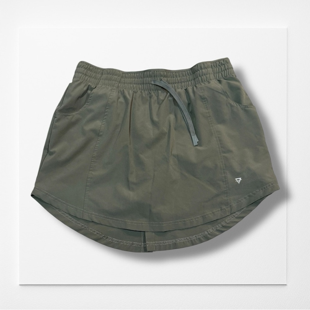 LIV OUTDOOR SPORTS Olive Green, Drawstring, Elastic Waist Skirt, Size Large